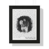 Lyrics -- Zack and Kelsey 2020 -- Black framed 11x14 -- Printify
