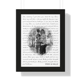 Lyrics Song -- Black Framed poster/ 12”x16” -- Mikki & Halle