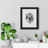 Lyrics -- Bo & Laurel 03/20/2021 -- Black framed 11x14 -- Printify