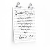 Lyrics Song -- poster/ 9''x11'' -- Lucas & Zach