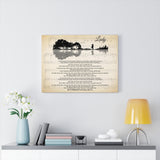 Lyrics -- Lady (little river band) -- Canvas 18x24 -- Printify