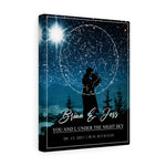 Star map -- Brian & Jess 08.13.2021 -- Canvas 11x14 -- Printify