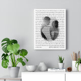 Lyrics -- Jeff and Megan 6.12.21 -- Canvas 11x14 -- Printify
