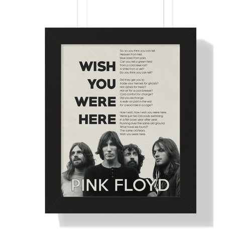 Black Framed Vertical Poster - 11x14 - WISH YOU WERE HERE (Design 28)