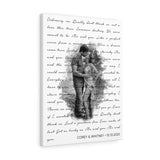 Lyrics -- Corey & Whitney 10.13.2020 -- Canvas 18x24 -- Printify