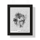 Lyrics -- Jon & Kim 4-13-21 -- Black framed 11x14 -- Printify