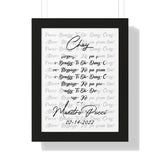 Lyrics -- Maestro Pucci 02-08-2022 -- Black framed 12x16 -- Printify