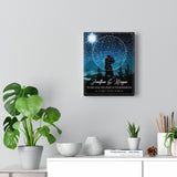Star map -- Meagan & Jonathan 01.15.2021 -- Canvas 8x10 -- Printify