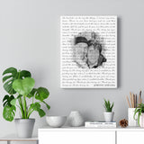 Lyrics -- Johnny and Lisa -- Canvas 11x14 -- Printify