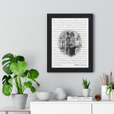 Lyrics Song -- Black Framed poster/ 12”x16” -- Mikki & Halle