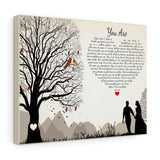 Lyrics Song -- Canvas  11"X14" -- You Are (Jimmy Wayne)