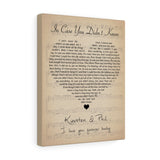 Lyrics -- Kiersten & Phil I love you forever baby -- Canvas 11x14 -- Printify