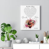 Lyrics -- Joshua & Danielle -- Canvas 11x14 -- Printify