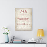 Photo Text Prints -- Canvas 18"X24" -- GROW = Active Listening