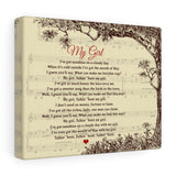 Lyrics Song -- Canvas 8"x10" -- My Girl (The Temptations)