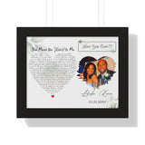 Printify Black Framed 14x11 Poster - Kevin Latisha 03-18-2000 - Love You Ever!!!
