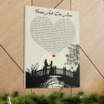 Canvas Printify 18x24 - Forever and ever, Amen - Couple & Heart Lyrics