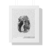 Lyrics -- Taylor and Barbara 05.14.2021 -- White framed 11x14 -- Printify