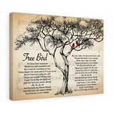 Music Song Lyrics -- Canvas 12"X16" -- Free Bird