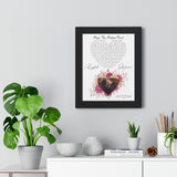 Lyrics -- Krystal and Autumn October 16 2021 -- Black framed 11x14 -- Printify