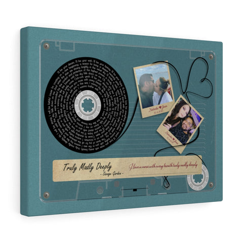 Cassette -- Natasha & Juan 12.4.2020 -- Canvas 12x16 -- Printify