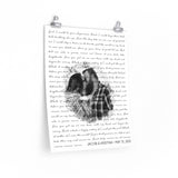 Lyrics -- Jacob & Kristina May 31, 2021 -- 16x20 -- Printify