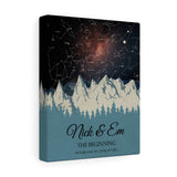 Star Maps -- Canvas 8"x10" -- NICK & EM