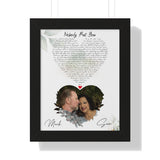 Lyrics Song -- Black framed poster/ 11"x14" -- Mark and Savi