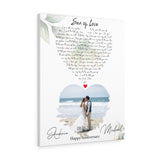 Music Lyrics Song -- Canvas 24"x30" -- Michael & Aubrie