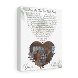 Lyrics -- Randy and Donna January 8, 1977 -- Canvas 8x10 -- Printify