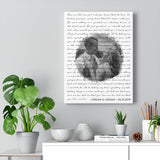 Lyrics -- Jordan & Lindsay 06.15.2019 -- Canvas 12x16 -- Printify