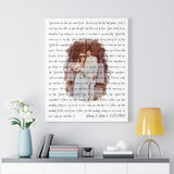 Music Lyrics Song -- Canvas 24"x30" -- Larry & Lisa