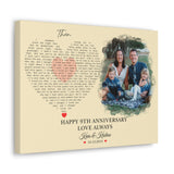 Lyrics Song -- Canvas 12"X16" -- Kevin & Kristina 10.12.2013