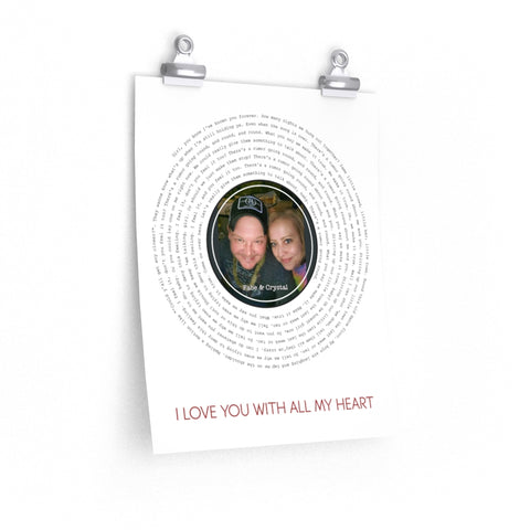 Song Record -- poster/ 11''x14'' -- Fabe & Crystal