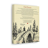 Lyrics Song -- Canvas 8"x10" --  Cold December I love you always