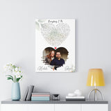 Music Lyrics Song -- Canvas 18"X24" -- Aaron & Nichole