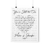 Lyrics Song -- poster/ 11''x14'' -- Maher & Jennifer 1987