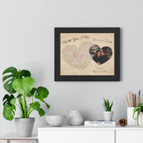 Lyrics -- Brianna & Jacob 08.20.22 -- Black framed 11x14 -- Printify