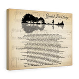 Music Lyrics Song -- Canvas 12"X16" -- Greatest Love Story (Lanco)