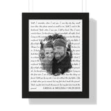 Lyrris -- Gregg & Melissa 08/29/2019 -- Black framed 12x16 -- Printify