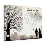 Music Lyrics Song -- Canvas 18"X24" --  Stuck on You (Lionel Richie)