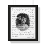 Lyrics -- Ray ray 9.25.93 - 5.27.21-- Black framed 16x20 -- Printify