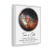 Printify Canvas Gallery Wraps 8x10 - Travis & Colin - Colorado | March 4th, 2023 - Star 7 Love Under Sky Nights