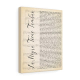 Music Lyrics Song -- Canvas 11"X14" -- La Negra Tiene Tumbao (Celia Cruz)