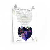 Lyrics -- Ty and Jackie -- 16x20 -- Printify
