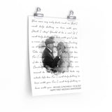 Lyrics Song -- Michael & Michaela 02-26-2021 -- poster/ 11''x14''