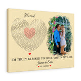 Lyrics -- Jasmine & Eddie 02/14/2021 -- Canvas 18x24 -- Printify