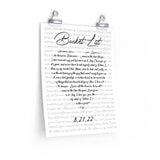 Printify 11x14 Poster - Bucket List - 8/21/22