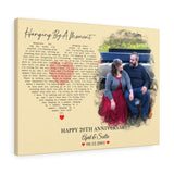 Lyrics -- April & Scottie 09.12.2001 -- Canvas 18x24 -- Printify