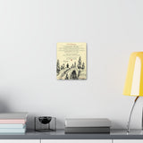 Lyrics Song -- Canvas 8"x10" --  Cold December I love you always